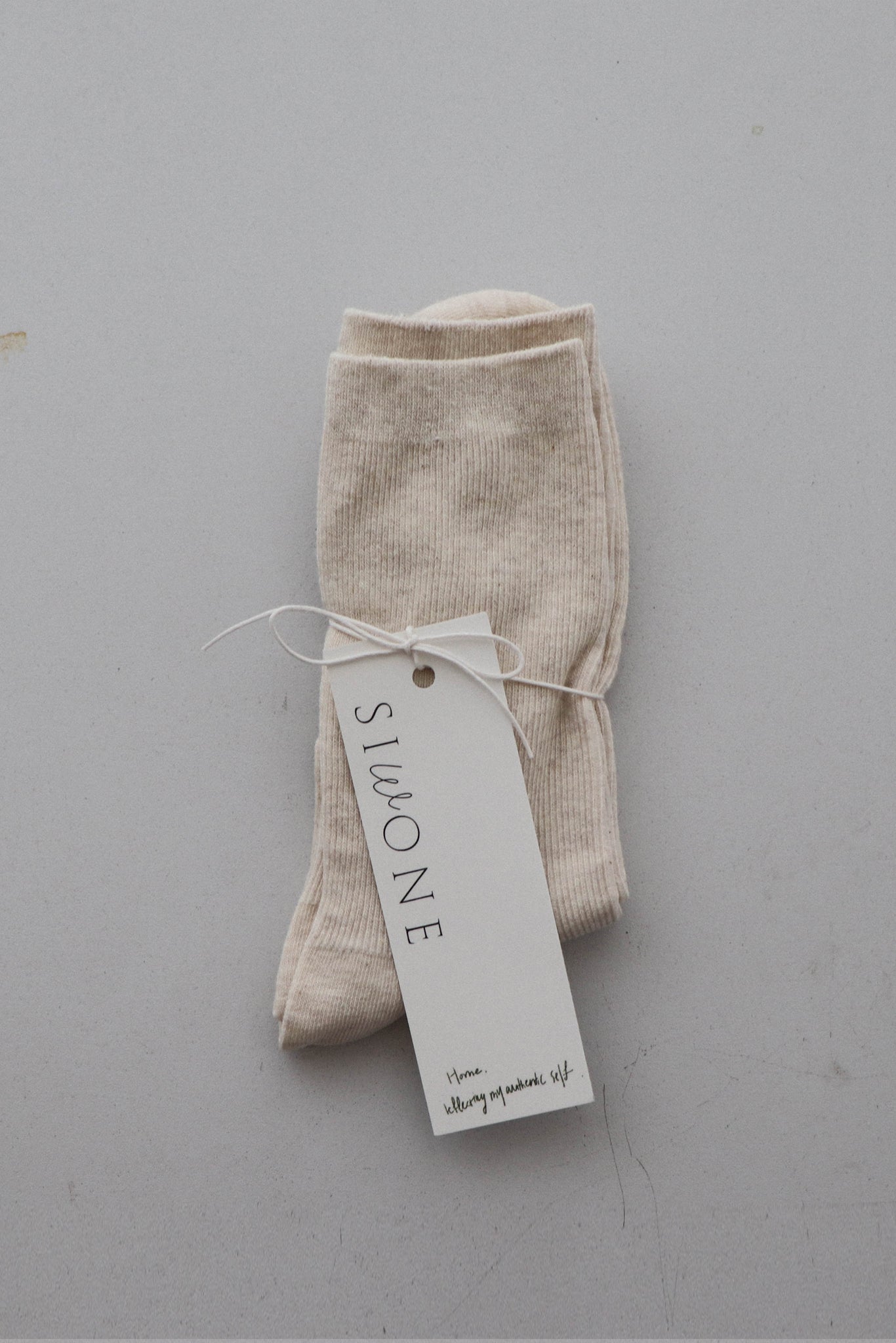 Chausettes tissées Ivoire