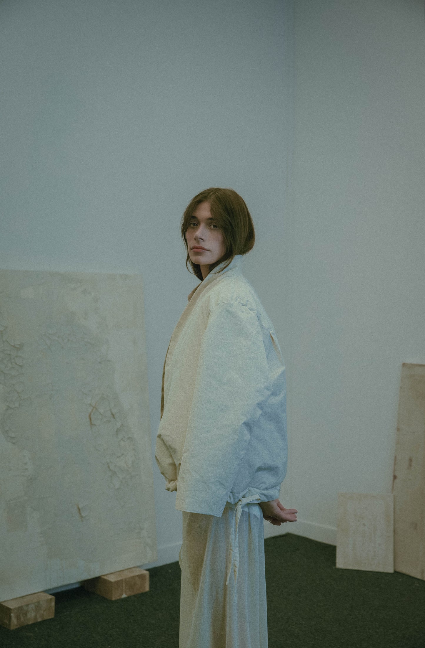 'Magnolia' Doudoune courte veste d'hiver - Ecru