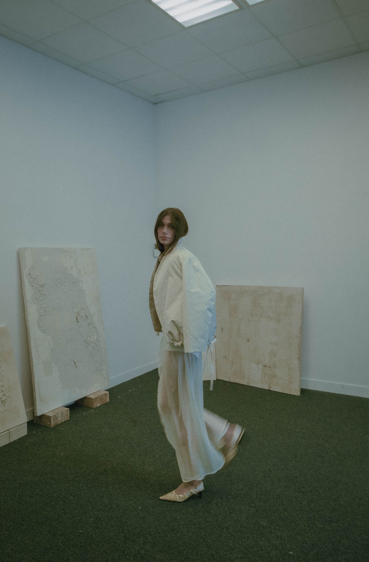 'Magnolia' Doudoune courte veste d'hiver - Ecru