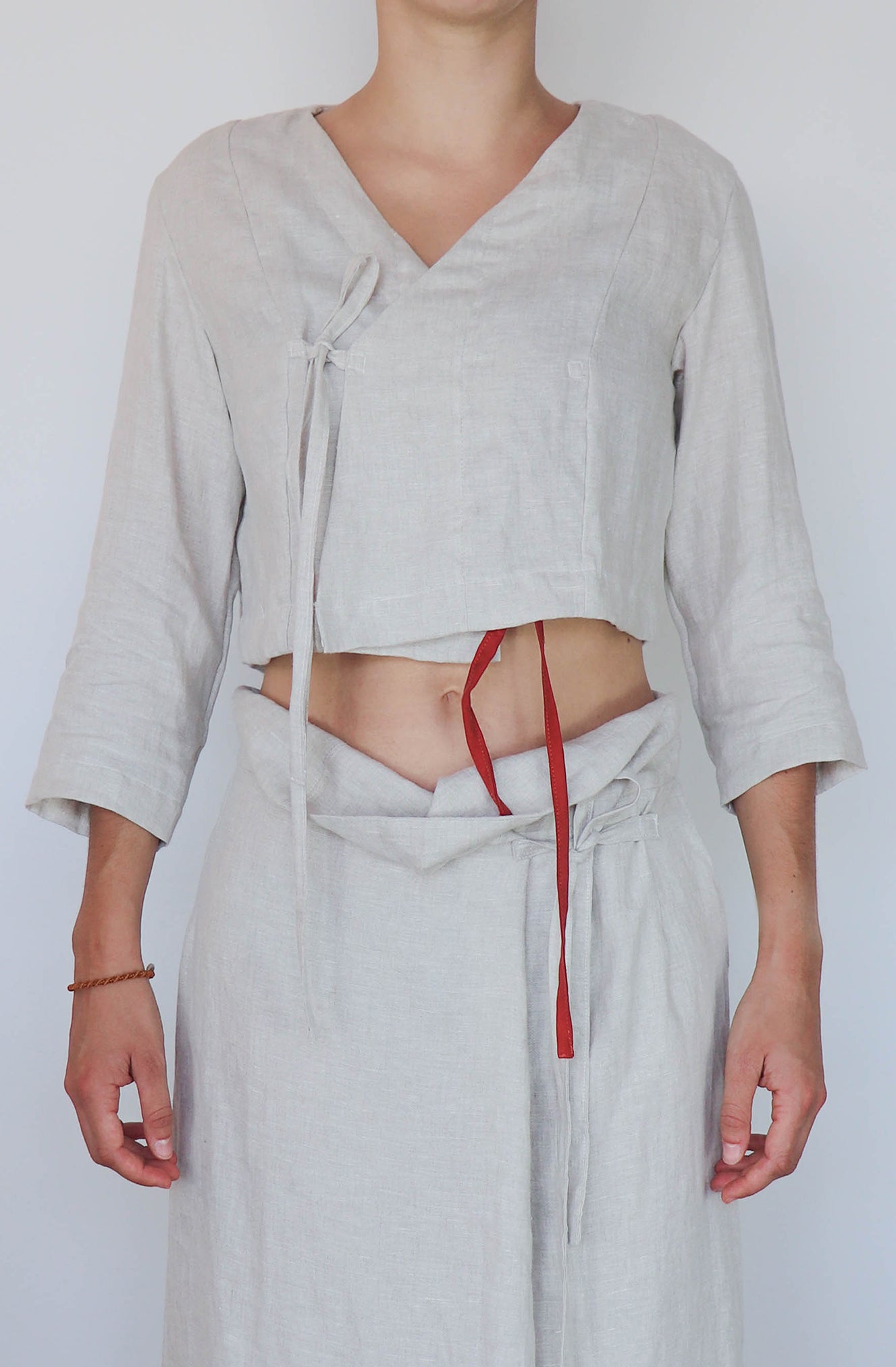 'simone' Haut en Lin - Washed Beige