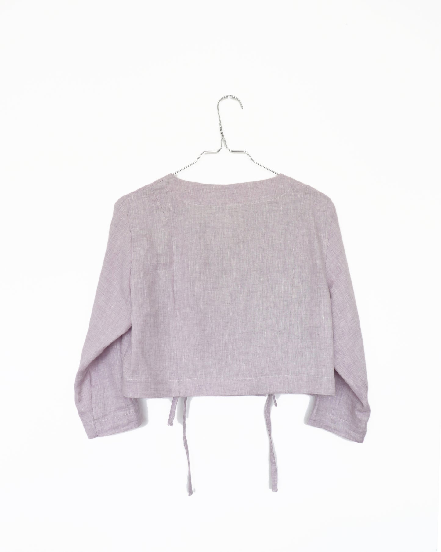 'simone' Haut en Lin - Lavender Fog