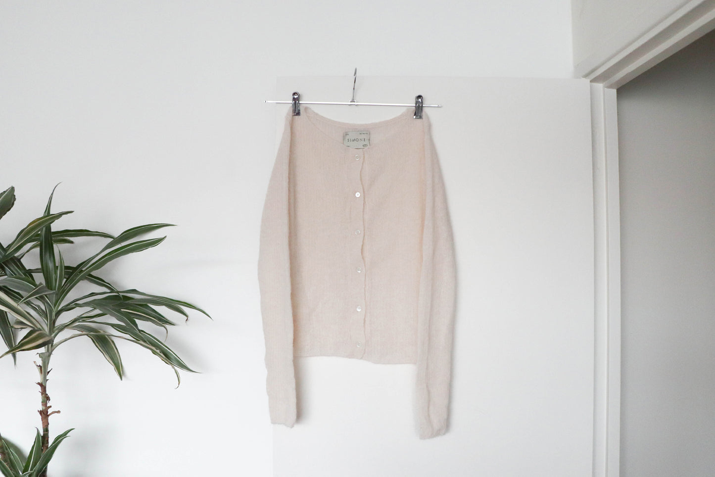 'Manon' Cardigan légère en alpaga - Crème