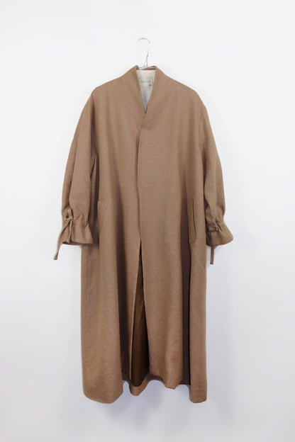 'Evelyn' Manteau long mi-saison avec col montant - Brown