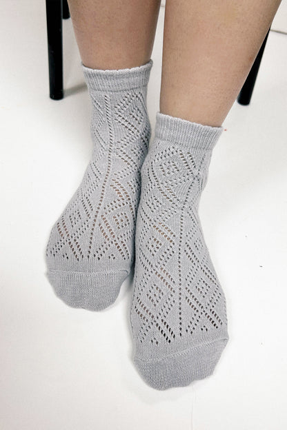 Gray lace socks