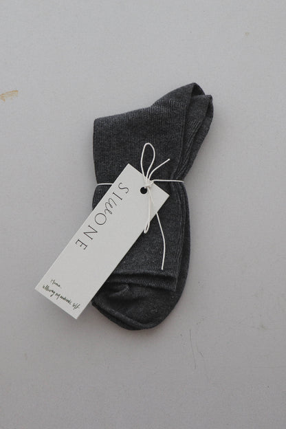 Charcoal woven socks