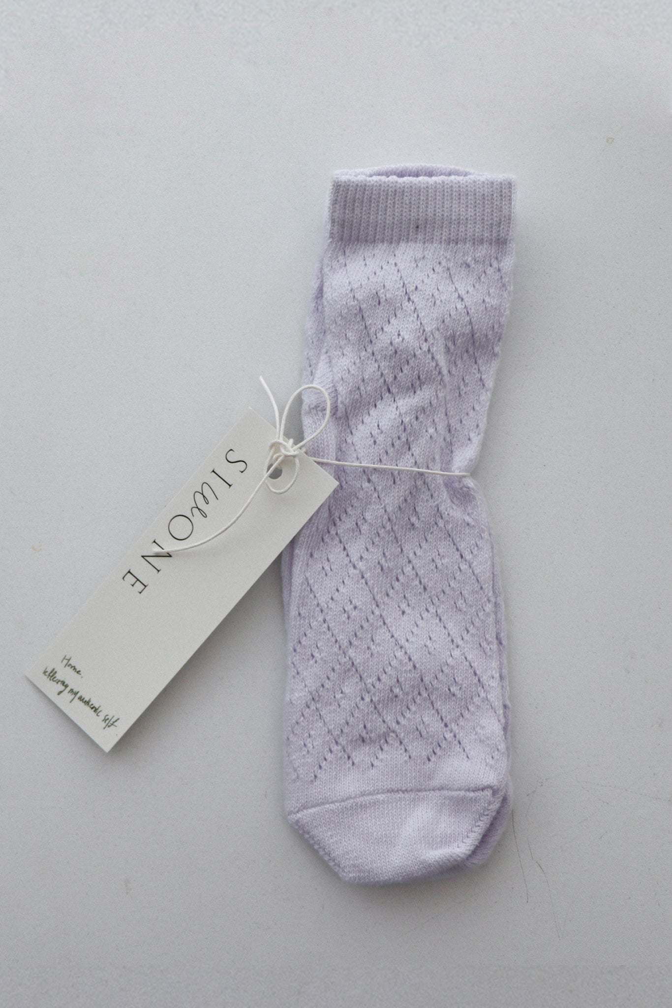 Lavender lace socks