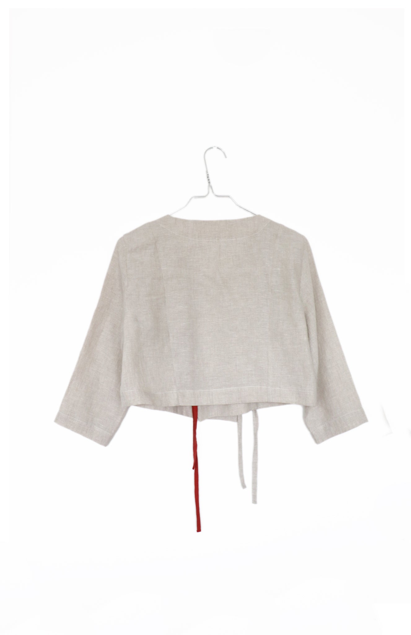 'simone' Linen Top - Washed Beige 