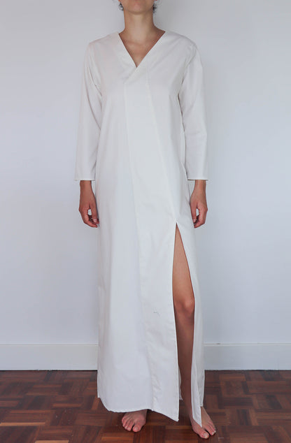 'olivia' Cotton Day Dress - Cloud White 