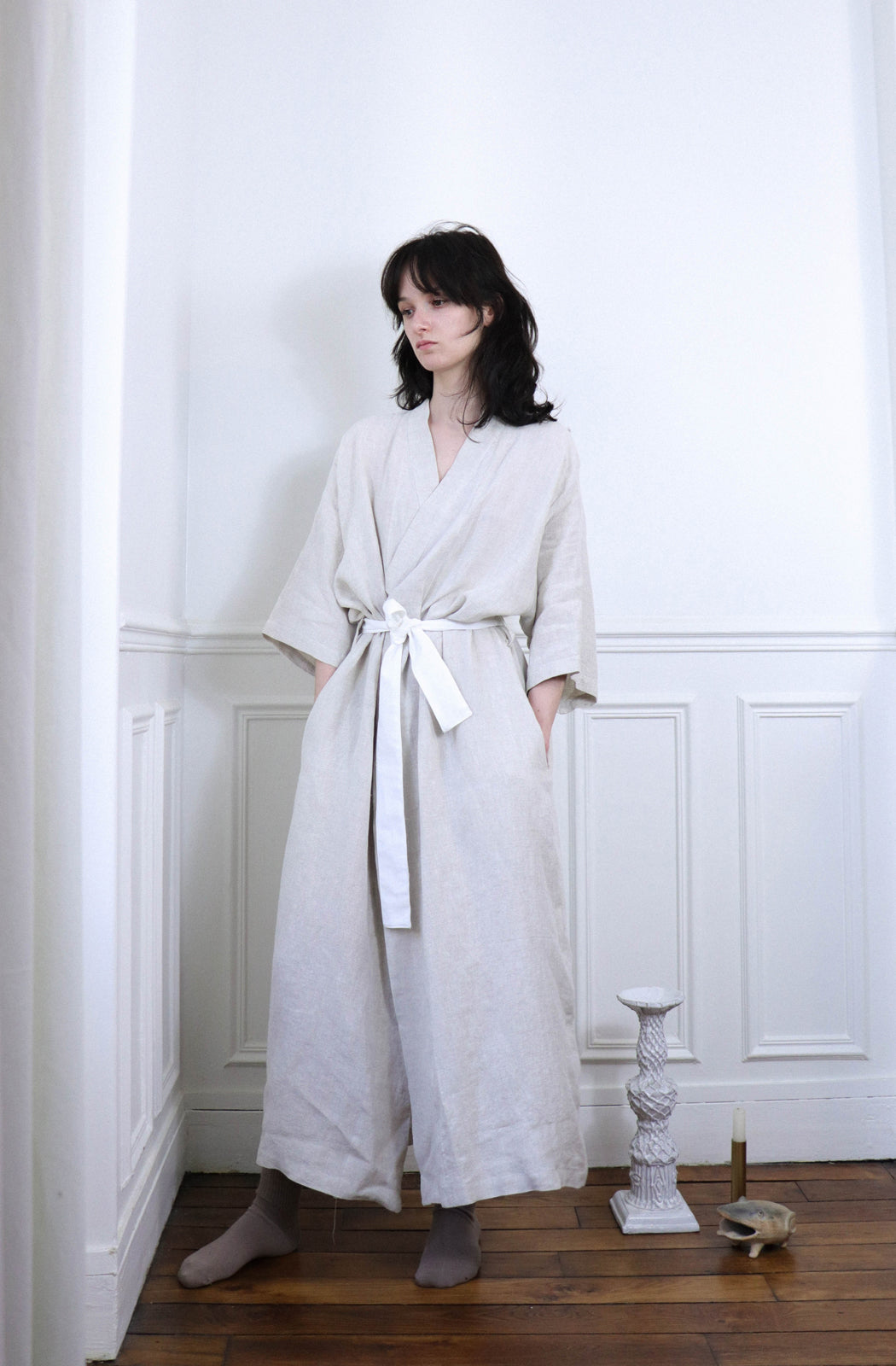 'Lou' Linen Dressing Gown