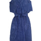 'Iaak' Linen Dressing Gown - Ribbon blue
