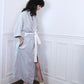 ‘Mathilde’ Robe de chambre en Lin - light blue