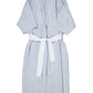 'Mathilde' Linen Dressing Gown - light blue